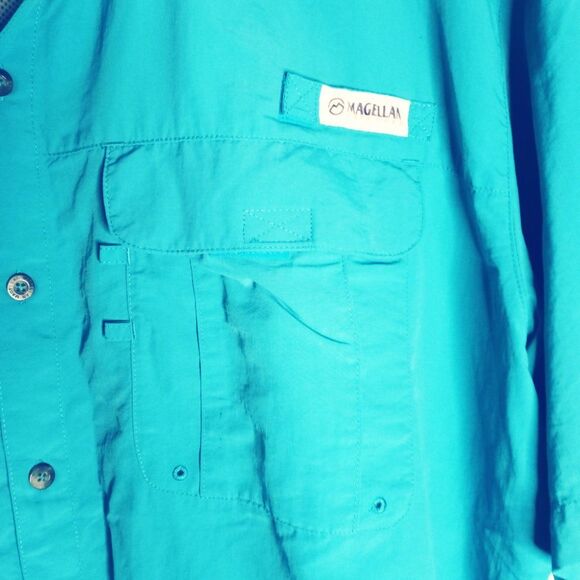 Magellan Outdoors Fish Gear Angler Fit Short Sleeve Men's Shirt Size XL - Picture 3 of 7